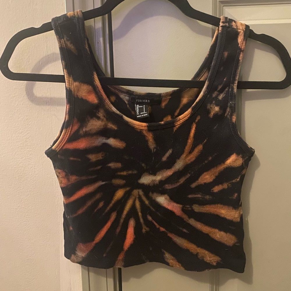 cropped bleach dye design tank